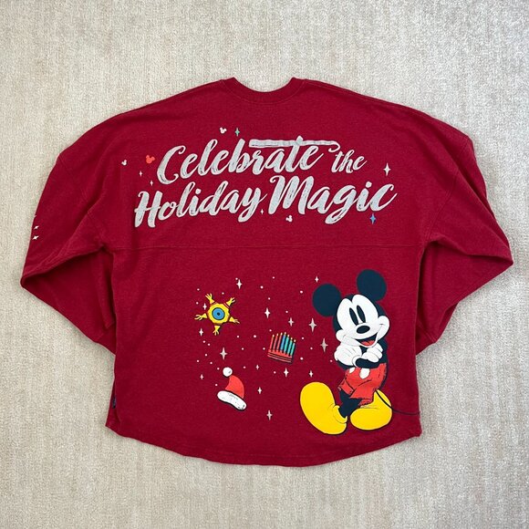 Disney Spirit Jersey 2021 Christmas Holiday DCA Red Long Sleeve Knit Top XXL - Picture 4 of 7